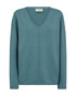 Freequent Women's Fine-Knit Laura Pullover – Soft V-neck jumper for casual style122004